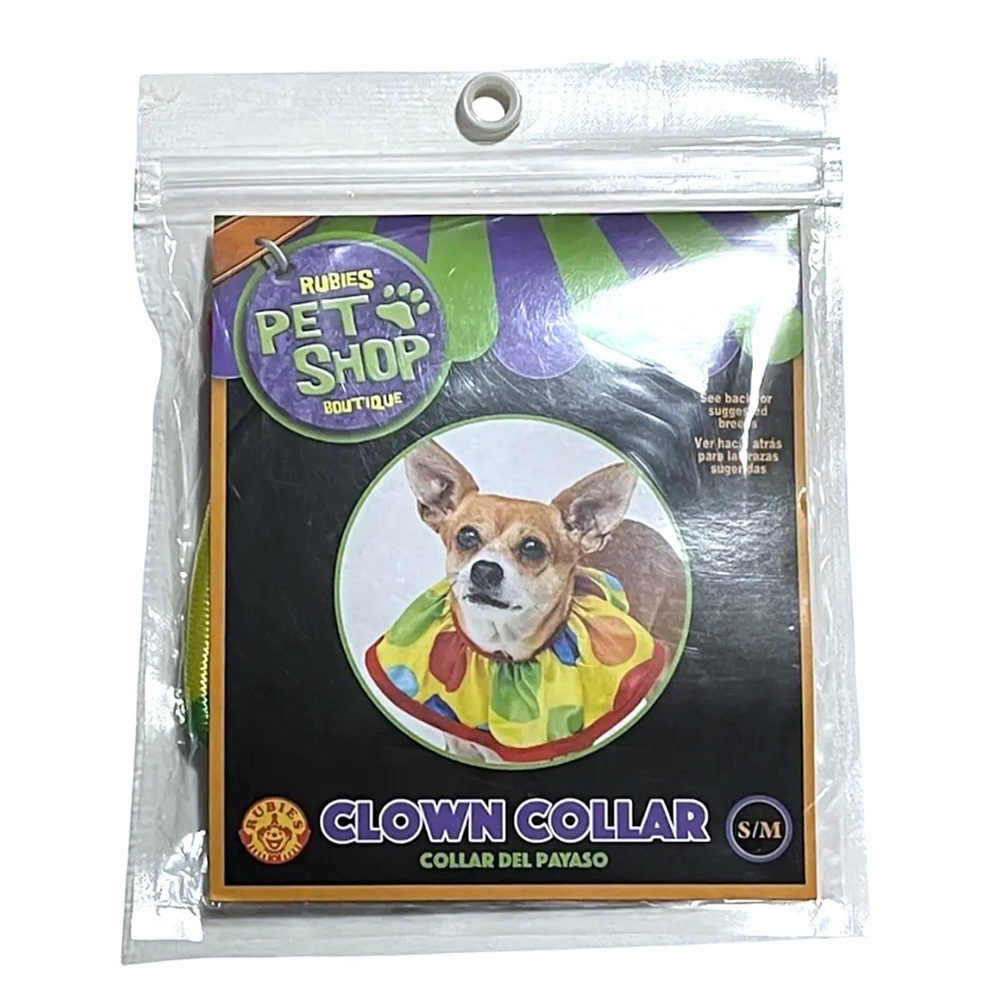 Rubies Pet Shop Boutique Dog Clown Collar & Hat Combo Costume NWT - Picture 8 of 9